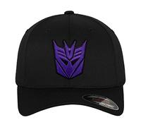 Transformers Licenciado Oficialmente Decepticon 3D Patch Flexfit Baseball Cap (Negro), Small/Medium