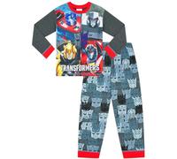 Transformers Optimus Prime and Bumblebee - Pijama largo para niños y niñas, gris, 3-4 años