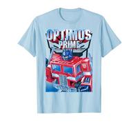 Transformers Optimus Prime Portrait Camiseta, Hombre, Azul Bebé, 3XL