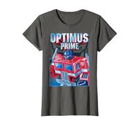 Transformers Optimus Prime Portrait Camiseta, Mujer, Asfalto, XL