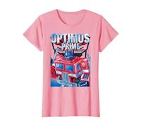 Transformers Optimus Prime Portrait Camiseta, Mujer, Rosado, L