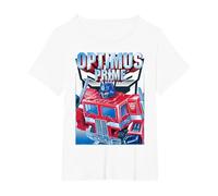 Transformers Optimus Prime Portrait Camiseta, Mujer Tallas Grandes, Blanco, 3XL Grande