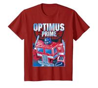 Transformers Optimus Prime Portrait Camiseta, Niños, Arándano, 10 años