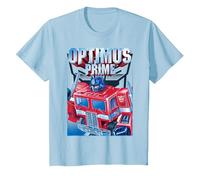 Transformers Optimus Prime Portrait Camiseta, Niños, Azul Bebé, 4 años