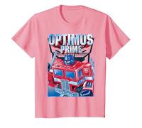 Transformers Optimus Prime Portrait Camiseta, Niños, Rosado, 4 años
