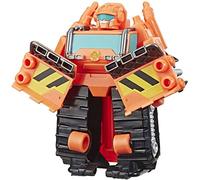 Transformers- Playskool Heroes Rescue Bots Academy Wedge The Construction-BOT Converting Toy, Figura de 4.5 Pulgadas, Juguetes para niños a Partir de 3 años, Color Gris (Hasbro E5366-E5700)