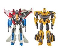 Transformers: Reactivate - Juego de 2 figuras de acción de conversión de 6.5 pulgadas, Bumblebee y Starscream inspiradas en videojuegos, más de 8 años