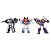 Transformers Takara Tomy Dramatic Capture Series Triple Takeover con Starscream, Astrotrain y Blitzwing - Juego de figuras de acción coleccionables para adultos, más de 15 años