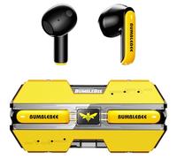 Transformers TF-T01 - Auriculares inalámbricos inalámbricos Bluetooth 5.4, auriculares con sonido de graves profundos con micrófono inteligente con cancelación de ruido, IPX5, impermeables, para