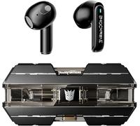 Transformers TF-T01 - Auriculares inalámbricos inalámbricos Bluetooth 5.4, auriculares con sonido de graves profundos con micrófono inteligente con cancelación de ruido, IPX5, impermeables, para