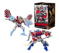Transformers Timelines Starscream y Optimus Prime - Figuras de acción coleccionables de 5 pulgadas y 5.5 pulgadas, juego temático de samurai, 8+