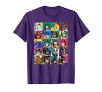 Transformers Transformer Squares Camiseta, Hombre, Morado, XL
