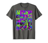 Transformers Transformer Squares Neon Camiseta, Hombre, Asfalto, L