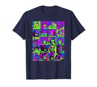 Transformers Transformer Squares Neon Camiseta, Hombre, Azul Marino, 4XL