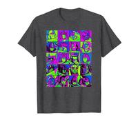 Transformers Transformer Squares Neon Camiseta, Hombre, Jaspeado Oscuro, 4XL