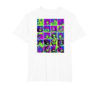 Transformers Transformer Squares Neon Camiseta, Hombre Tallas Grandes, Blanco, 4X Alto