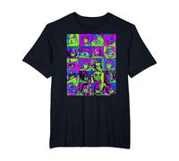 Transformers Transformer Squares Neon Camiseta, Hombre Tallas Grandes, Negro, 4X Alto