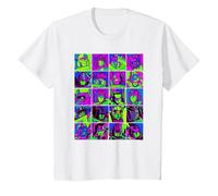 Transformers Transformer Squares Neon Camiseta, Niños, Blanco, 4 años