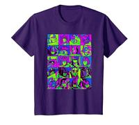 Transformers Transformer Squares Neon Camiseta, Niños, Morado, 2 años