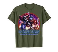 Transformers: War For Cybertron Optimus Prime Leader Camiseta, Hombre, Verde Oliva, 3XL