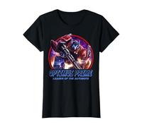 Transformers: War For Cybertron Optimus Prime Leader Camiseta, Mujer, Negro, XXL