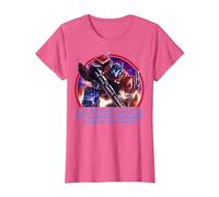 Transformers: War For Cybertron Optimus Prime Leader Camiseta, Mujer, Rosa Jaspeado, 3XL