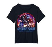 Transformers: War For Cybertron Optimus Prime Leader Camiseta, Mujer Tallas Grandes, Negro, 5XL Grande