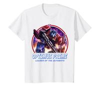 Transformers: War For Cybertron Optimus Prime Leader Camiseta, Niños, Blanco, 4 años