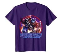 Transformers: War For Cybertron Optimus Prime Leader Camiseta, Niños, Morado, 6 años