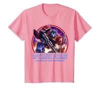 Transformers: War For Cybertron Optimus Prime Leader Camiseta, Niños, Rosado, 6 años