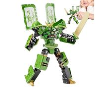 Transforming Ice Cream - PP 19x8x2.5cm | Building Blocks Toy, Ice Cream Robot Action Figure | Educational Transforming Robot Toy For Kids Boys Girls Indoor Outdoor Play Birthday Party Holiday Use