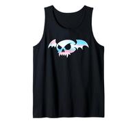 Transgender Bat Vampire Skull Trans Pride Goth Halloween Camiseta sin Mangas