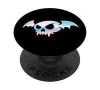 Transgender Bat Vampire Skull Trans Pride Goth Halloween PopSockets PopGrip Adhesivo