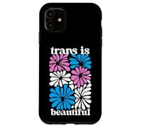 Transgender Floral Retro Flowers Trans Pride Colors Boho Carcasa para iPhone 11