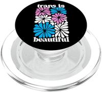 Transgender Floral Retro Flowers Trans Pride Colors Boho PopSockets PopGrip para MagSafe