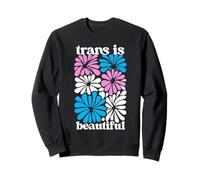 Transgender Floral Retro Flowers Trans Pride Colors Boho Sudadera