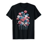 Transgender Floral Watercolor Flowers Trans Pride Colors Camiseta