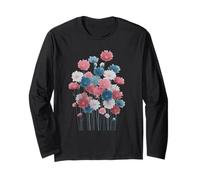 Transgender Floral Watercolor Flowers Trans Pride Colors Manga Larga