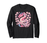 Transgender Japanese Dragon Trans Pride Flag Colors Floral Manga Larga