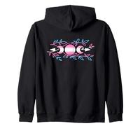 Transgender Moons Wiccan Pagan Trans Pride Flag Boho Witchy Sudadera con Capucha