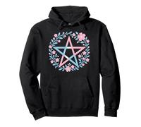 Transgender Pentagram Wiccan Pagan Trans Pride Flag Boho Sudadera con Capucha
