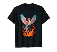 Transgender Phoenix Bird Trans Pride Flag Rising from Ashes Camiseta