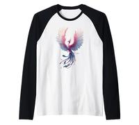 Transgender Phoenix Bird Trans Pride Flag Rising From Ashes Camiseta Manga Raglan