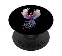 Transgender Phoenix Bird Trans Pride Flag Rising From Ashes PopSockets PopGrip Adhesivo