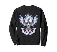 Transgender Phoenix Halloween Trans Flag Rising from Ashes Sudadera
