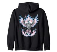 Transgender Phoenix Halloween Trans Flag Rising from Ashes Sudadera con Capucha
