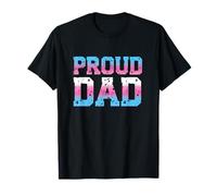Transgender Proud Dad Fathers Day Trans Pride Flag Colors Camiseta