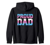 Transgender Proud Dad Fathers Day Trans Pride Flag Colors Sudadera con Capucha