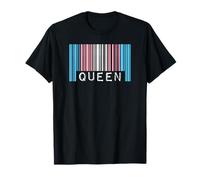 Transgender Queen Barcode Trans Pride Flag Estética de moda Camiseta