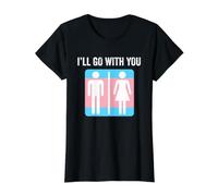 Transgénero Baño Bandera Orgullo Trans Género Neutral Aliado Camiseta gráfica económica, Mujer, Negro, XS
